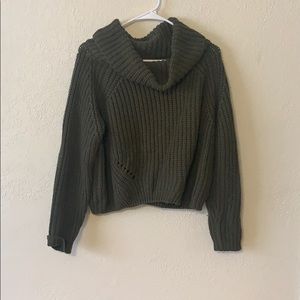 Army green sweater